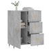 Buffet gris béton 69,5x34x90 cm bois d'ingénierie - Photo n°4