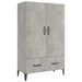 Buffet Gris béton 70x31x115 cm Bois d'ingénierie - Photo n°2