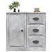 Buffet gris béton 70x35,5x67,5 cm bois d'ingénierie - Photo n°4