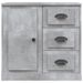 Buffet gris béton 70x35,5x67,5 cm bois d'ingénierie - Photo n°6