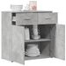 Buffet gris béton 79x38x80 cm bois d'ingénierie - Photo n°4