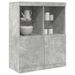 Buffet gris béton 81x37x100 cm bois d'ingénierie - Photo n°1