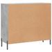 Buffet gris béton 90x34x80 cm bois d'ingénierie - Photo n°8