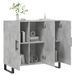 Buffet gris béton 90x34x80 cm bois d'ingénierie - Photo n°4