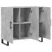 Buffet gris béton 90x34x80 cm bois d'ingénierie - Photo n°5