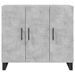 Buffet gris béton 90x34x80 cm bois d'ingénierie - Photo n°6