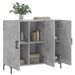 Buffet gris béton 90x34x80 cm bois d'ingénierie - Photo n°4