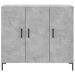 Buffet gris béton 90x34x80 cm bois d'ingénierie - Photo n°6