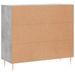 Buffet gris béton 90x34x80 cm bois d'ingénierie - Photo n°8