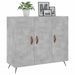 Buffet gris béton 90x34x80 cm bois d'ingénierie - Photo n°3