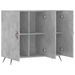 Buffet gris béton 90x34x80 cm bois d'ingénierie - Photo n°5