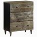 Buffet gris clair 60x33,5x75 cm bois de manguier massif - Photo n°1