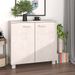 Buffet HAMAR Blanc 85x35x80 cm Bois massif de pin - Photo n°1