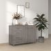 Buffet HAMAR Gris clair 113x40x80 cm Bois massif de pin - Photo n°1