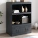 Buffet haut anthracite 67x39x95 cm acier - Photo n°1