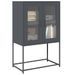 Buffet haut anthracite 68x39x107 cm acier - Photo n°1