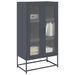 Buffet haut anthracite 68x39x123 cm acier - Photo n°1