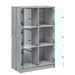 Buffet haut avec portes gris sonoma 68x37x109cm bois ingénierie - Photo n°6