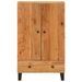 Buffet haut avec tiroir 60x33x100cm bois massif d'acacia et fer - Photo n°1