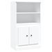 Buffet haut blanc 60x35,5x103,5 cm bois d'ingénierie - Photo n°1