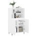 Buffet haut Blanc 60x36x110 cm Bois d'ingénierie - Photo n°4