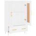 Buffet haut blanc 69,5x31x115 cm bois d'ingénierie - Photo n°6