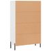 Buffet haut blanc 69,5x31x115 cm bois d'ingénierie - Photo n°8