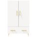 Buffet haut blanc 69,5x31x115 cm bois d'ingénierie - Photo n°6