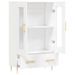 Buffet haut blanc 69,5x31x115 cm bois d'ingénierie - Photo n°5