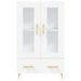 Buffet haut blanc 69,5x31x115 cm bois d'ingénierie - Photo n°6