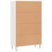 Buffet haut blanc 69,5x31x115 cm bois d'ingénierie - Photo n°8