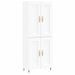 Buffet haut Blanc 69,5x34x180 cm Bois d'ingénierie - Photo n°1