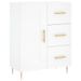 Buffet haut Blanc 69,5x34x180 cm Bois d'ingénierie - Photo n°7