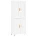 Buffet haut Blanc 69,5x34x180 cm Bois d'ingénierie - Photo n°1