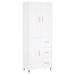 Buffet haut Blanc 69,5x34x180 cm Bois d'ingénierie - Photo n°1