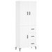 Buffet haut Blanc 69,5x34x180 cm Bois d'ingénierie - Photo n°1