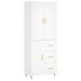 Buffet haut Blanc 69,5x34x180 cm Bois d'ingénierie - Photo n°1
