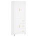 Buffet haut Blanc 69,5x34x180 cm Bois d'ingénierie - Photo n°1