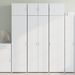 Buffet haut blanc 70x42,5x185 cm bois d'ingénierie - Photo n°1