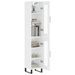 Buffet haut Blanc brillant 34,5x34x180 cm Bois d'ingénierie - Photo n°3