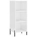 Buffet haut Blanc brillant 34,5x34x180 cm Bois d'ingénierie - Photo n°7