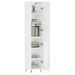 Buffet haut Blanc brillant 34,5x34x180 cm Bois d'ingénierie - Photo n°3