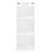 Buffet haut Blanc brillant 34,5x34x180 cm Bois d'ingénierie - Photo n°6