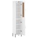 Buffet haut Blanc brillant 34,5x34x180 cm Bois d'ingénierie - Photo n°4