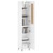 Buffet haut Blanc brillant 34,5x34x180 cm Bois d'ingénierie - Photo n°3