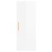 Buffet haut Blanc brillant 34,5x34x180 cm Bois d'ingénierie - Photo n°8