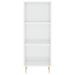 Buffet haut Blanc brillant 34,5x34x180 cm Bois d'ingénierie - Photo n°6