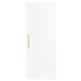 Buffet haut Blanc brillant 34,5x34x180 cm Bois d'ingénierie - Photo n°8