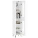 Buffet haut Blanc brillant 34,5x34x180 cm Bois d'ingénierie - Photo n°3