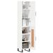 Buffet haut Blanc brillant 34,5x34x180 cm Bois d'ingénierie - Photo n°3